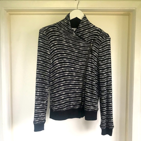 Splendid Knit Moto Stripe Jacket - Picture 2 of 6